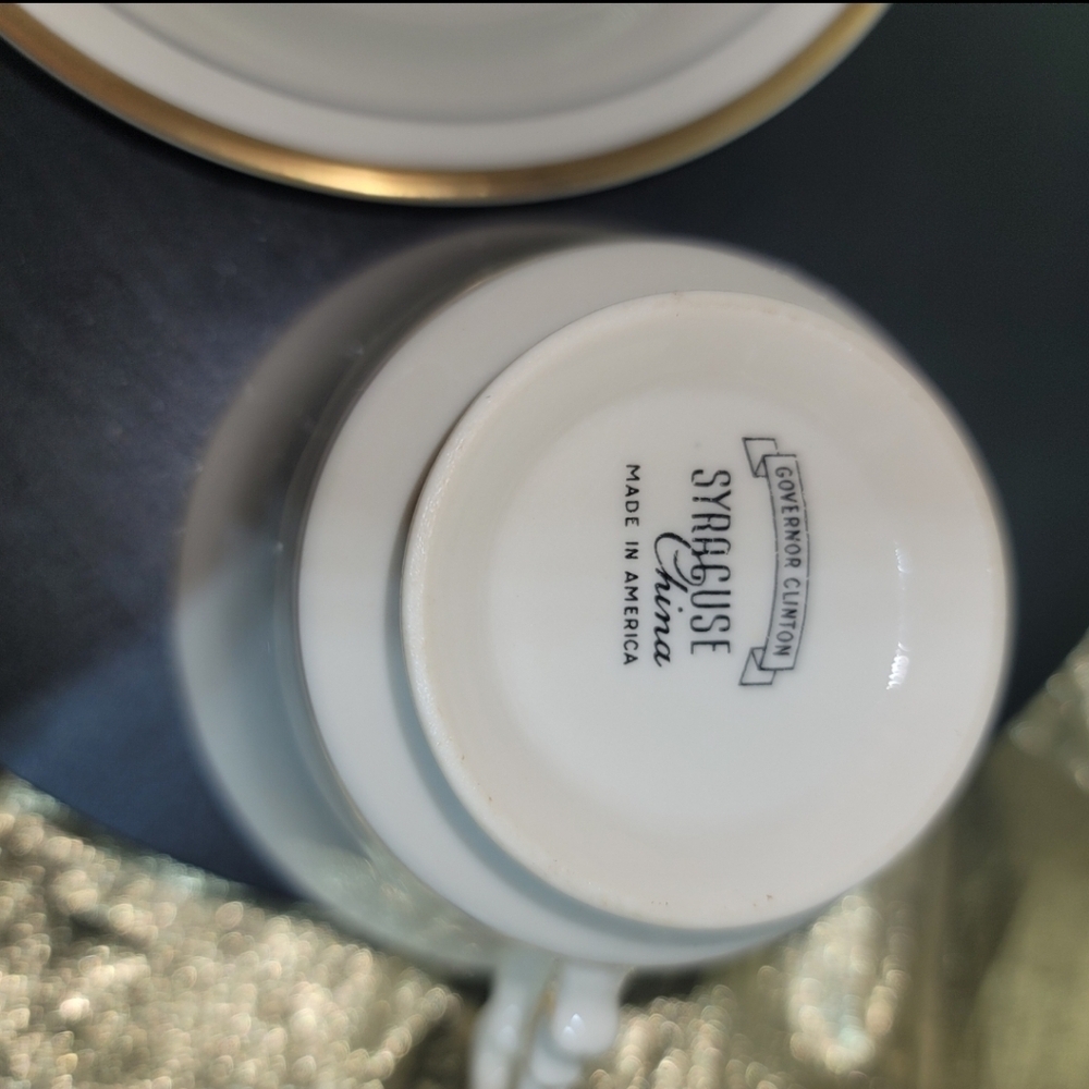 Governor Clinton Siracuse China set of 6 cups and saucers - Picture 7 of 8